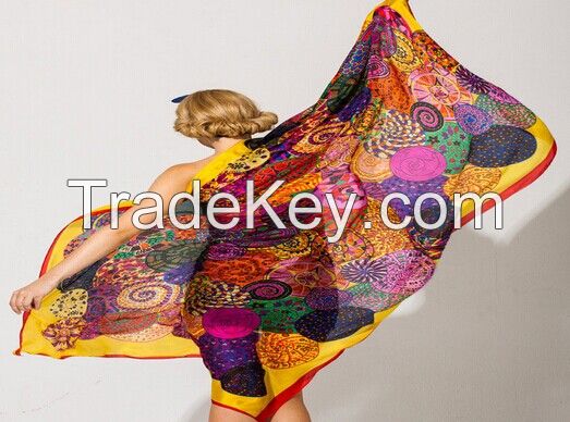 100% silk Scarves