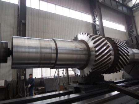 Large diameter spur stainless steel hard chrome spline shaft