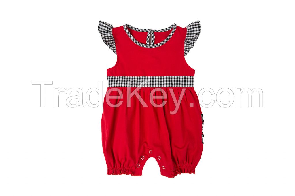 Baby romper with ruffle