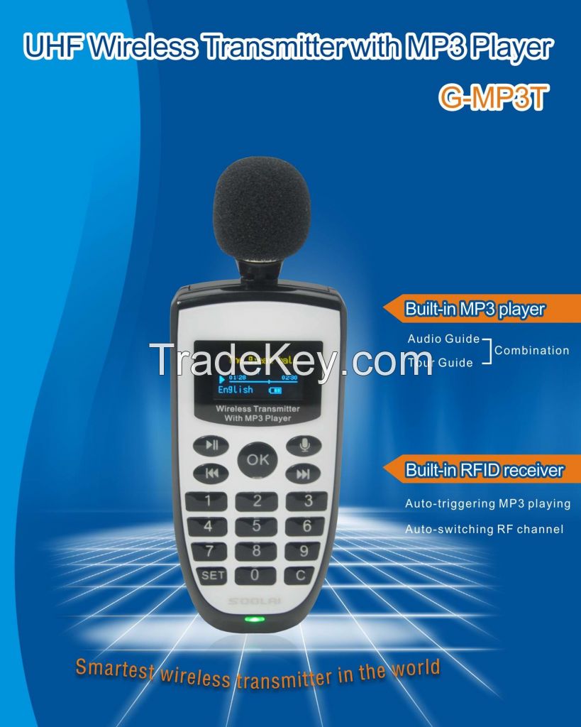 UHF Wireless transmitter with mp3 player G-mp3T