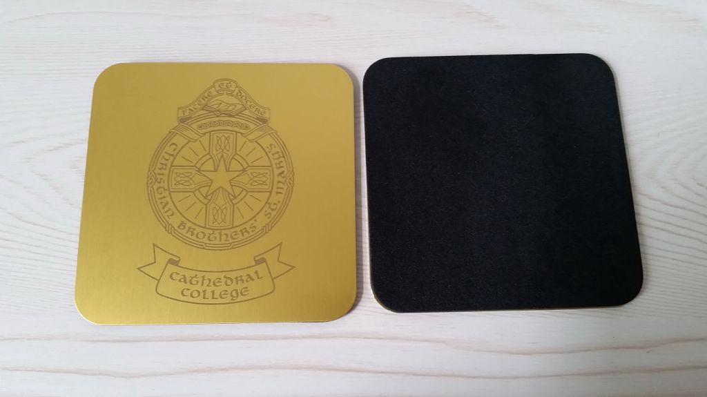 Gold color metal coaster