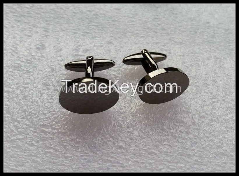 Black Oval mirror polishing cufflink