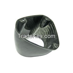 Carbon fiber motorcycle exhaust end cap