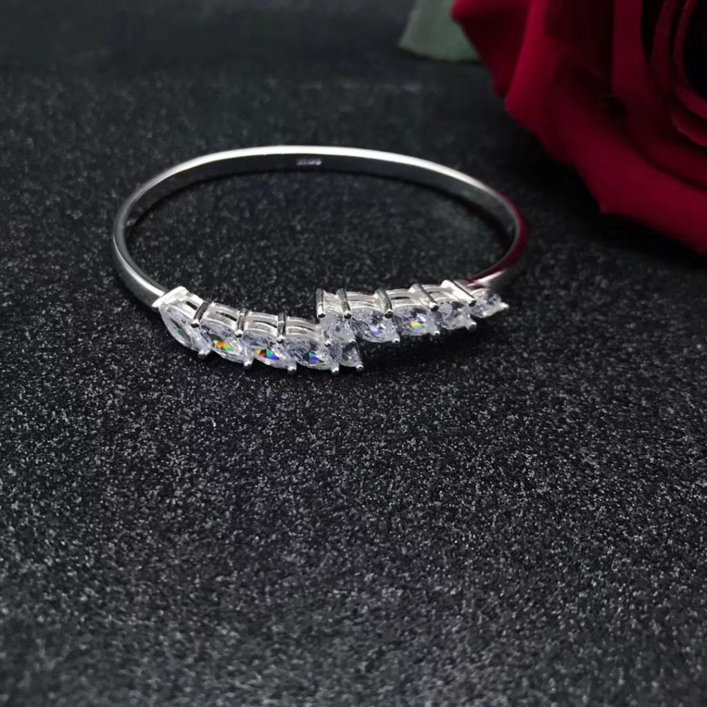 New! Wholesale Sterling Pure Silver Jewelry, 990 Silver Bracelets with Angle's Tails Diamond Bracelets