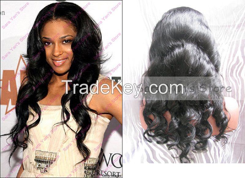 Full Lace Wig Body Wave Brazilian Virgin Human Hair Lace Wigs