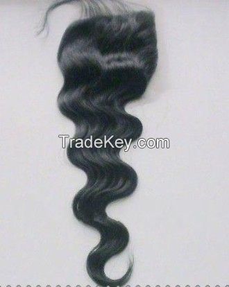 5A Free Part/ Middle Part/3-Part Brazilian Virgin Hair Top Lace Closure