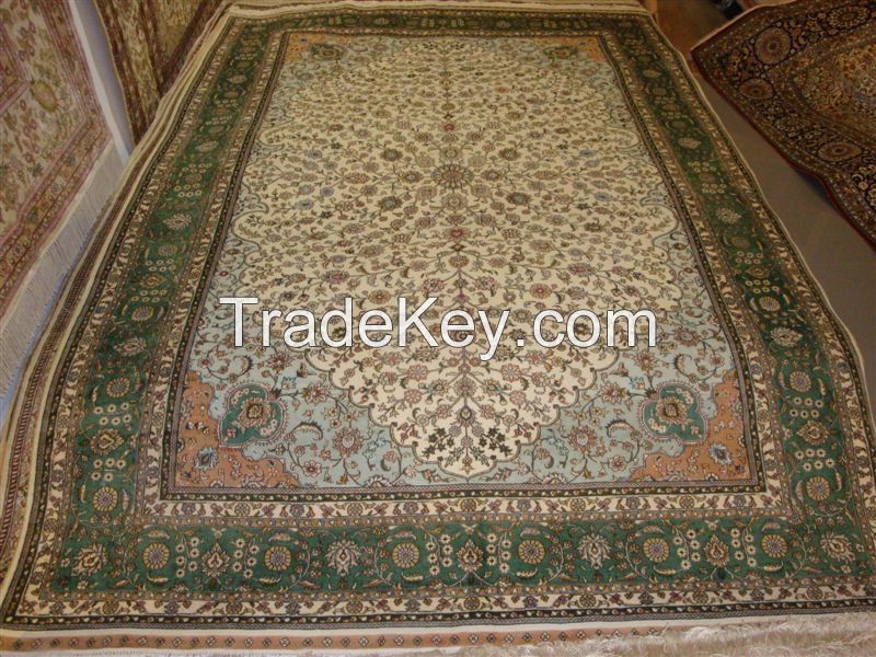 handmade silk persian carpet