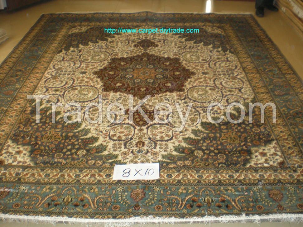 handmade silk persian carpet