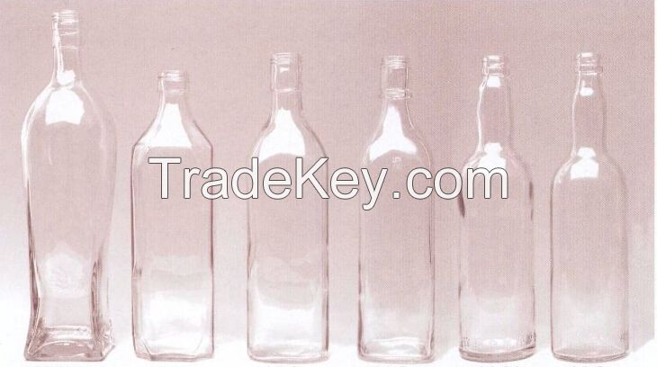 beverage clear glass bottles (6)