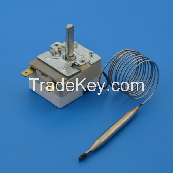 Water heater regulator capillary thermostat