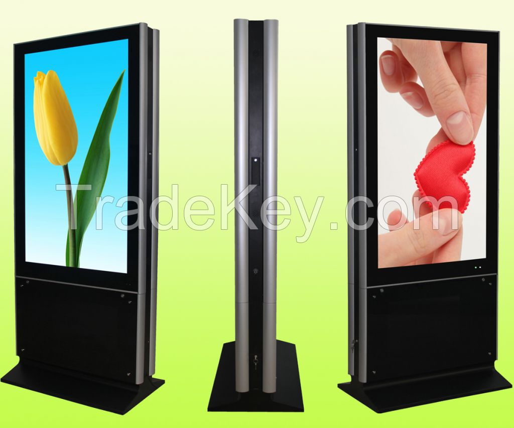 55 inch double side lcd advertising digital signage