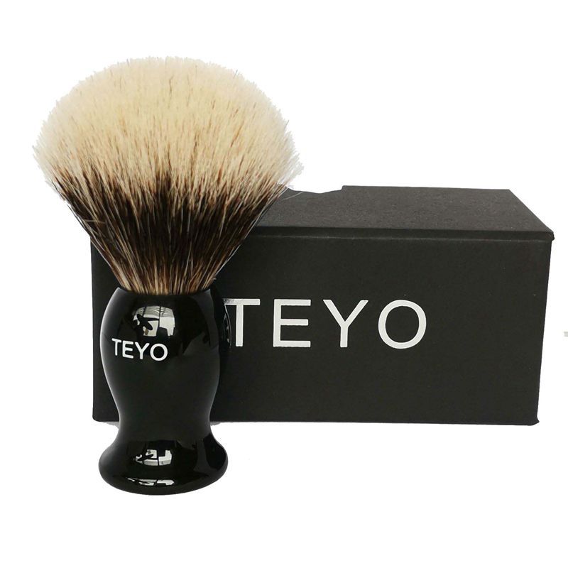 TEYO Original Two Band Finest Badger Hair Shaving Brush of Resin Handle with Gift Box Packed