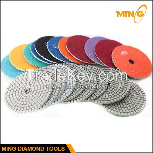 Sell abrasive flexible diamond  polishing pads used on angle grinder for granite and marble ( wet use )