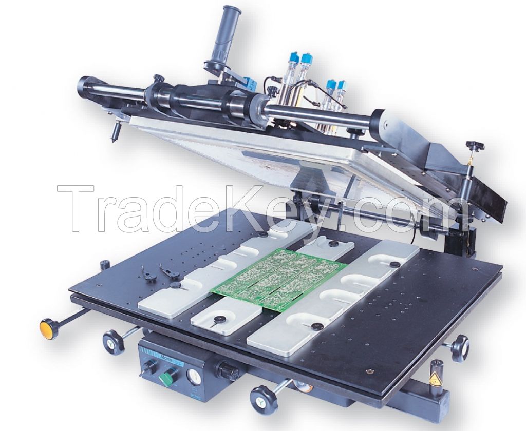 STP-550 semiautomatic stencil print is great for studio and small-batch production