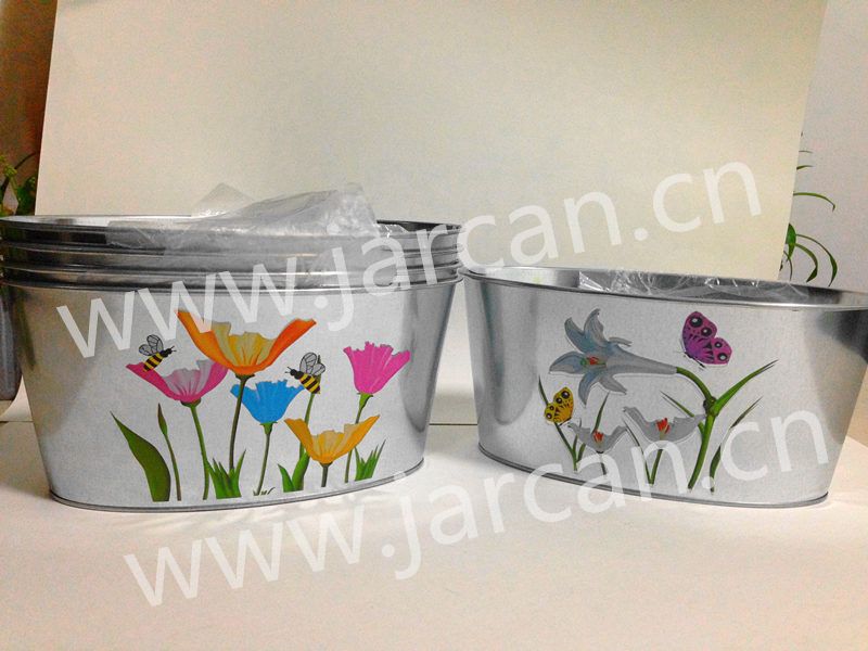 Dollar Tree Garden Metal Tin Pot, Flower Plant Pot, Metal Iron Planter