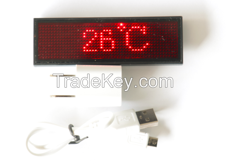 scrolling led name badge for message text animation