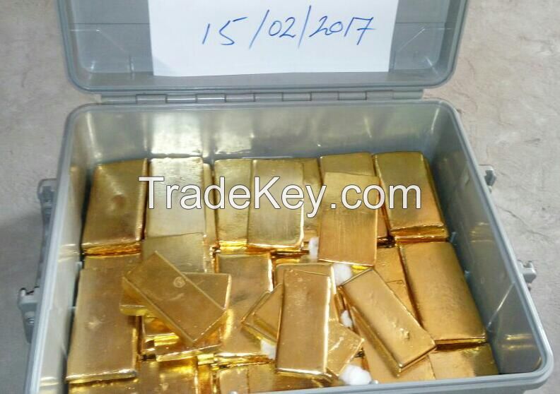 Gold dore bars, gold nugget