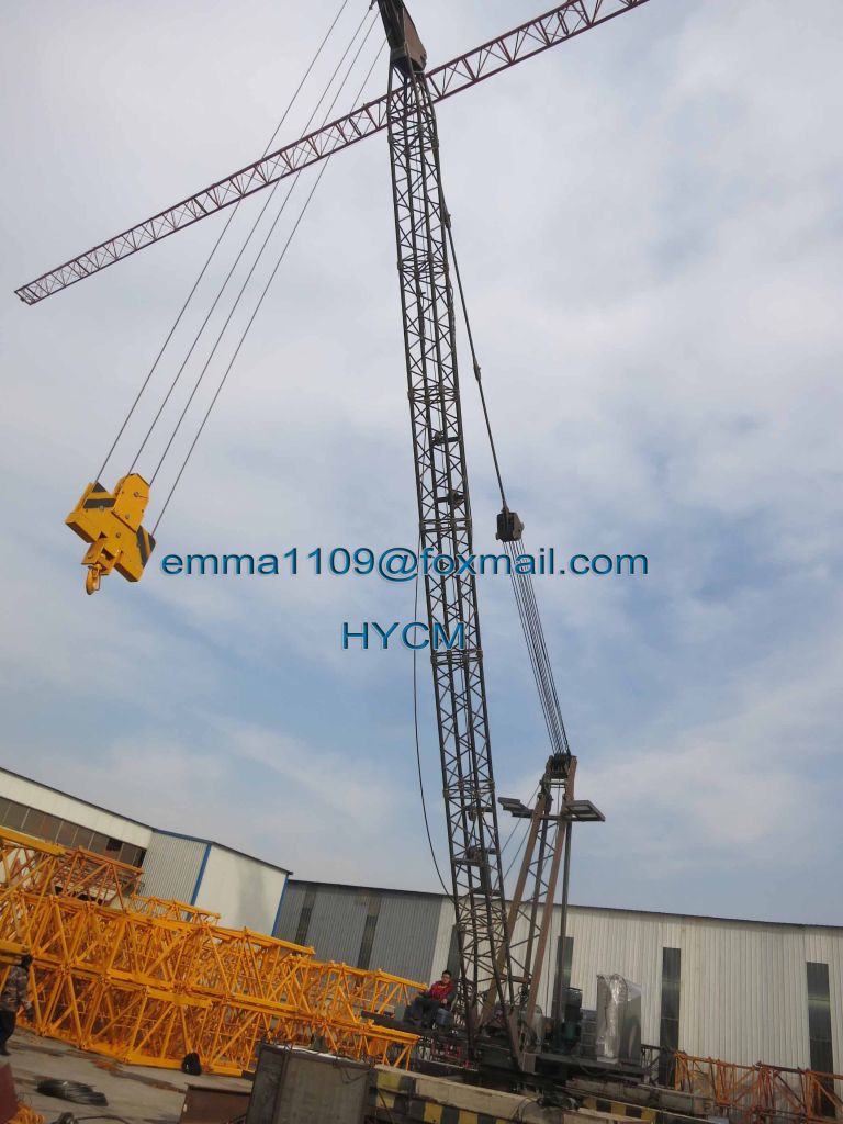 Customized QD80 Derrick Crane 18m Working Luffing Boom for 150m Working Height