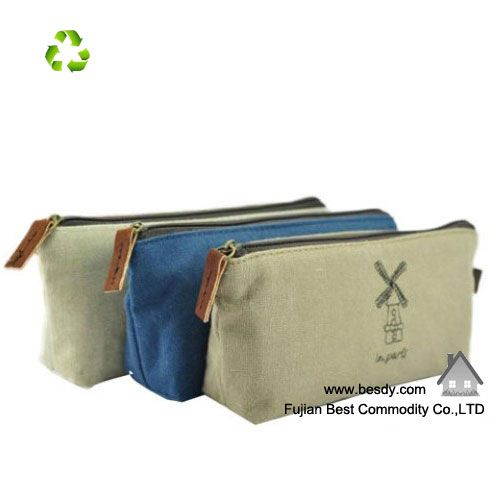 2014 recycled chevron canvas cosmetic bags wholesale