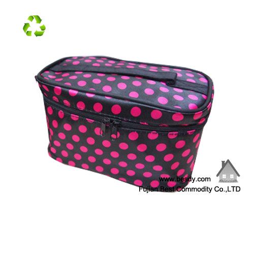 Newest Large Volume Multifunction Satin Cosmetic Bag