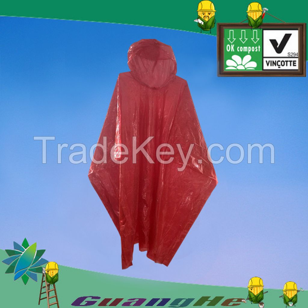 biodegradable PLA raincoat