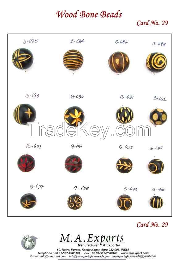 Wooden round beads