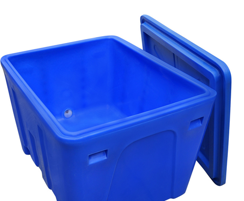 Heavy duty insulated ice box 600L cooler bin storage fishery