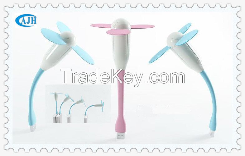 2015 hot selling colorful dragonfly shape mini USB desk fan for powerbank IPad laptop computer etc.