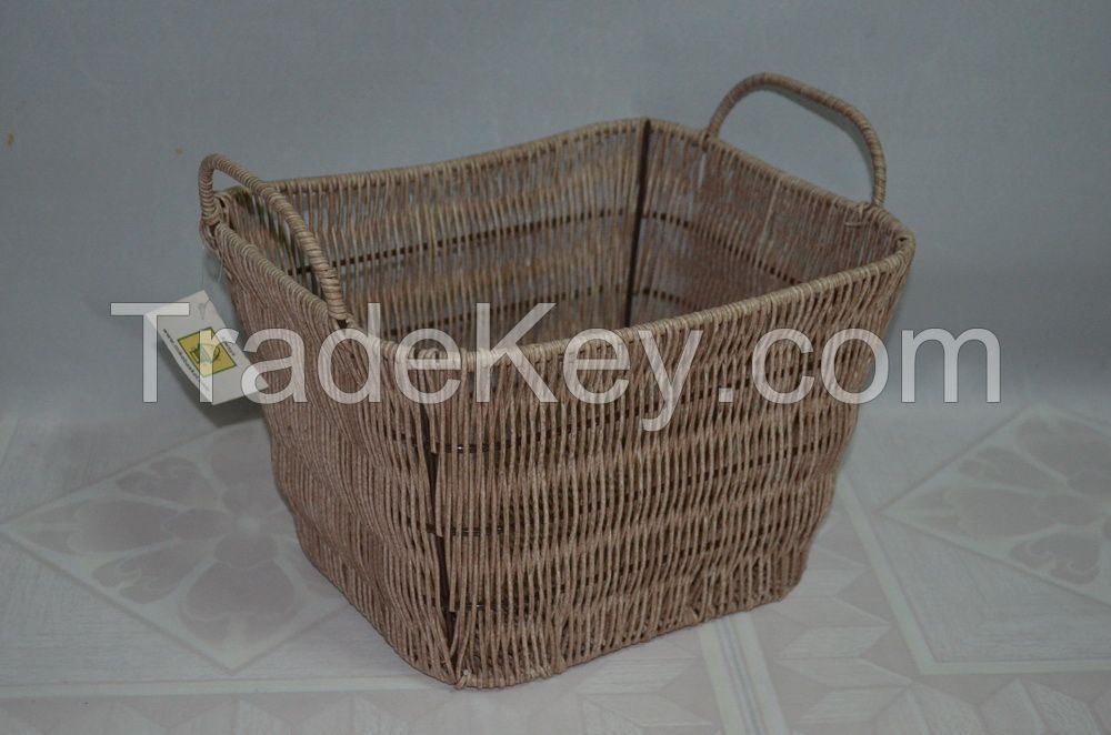 PE RATTAN STORAGE BASKET