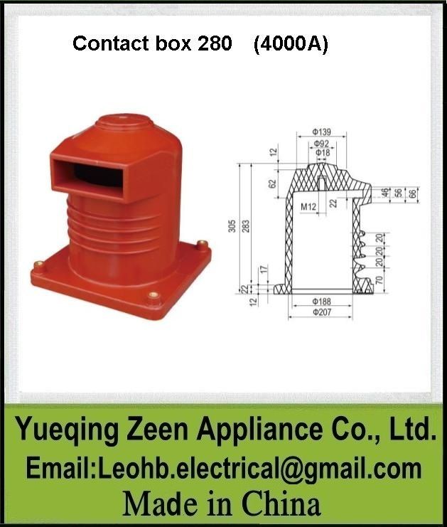 Insulation Epoxy Resin Contact Box CH3-12/280 , High Voltage Indoor Epoxy Resin Insulation Contact Box , 12KV 1600A epoxy resin contact box , 24kV Indoor Single-phase Epoxy Resin Contact Box , Epoxy Resin Contact Box for Circuit Breaker