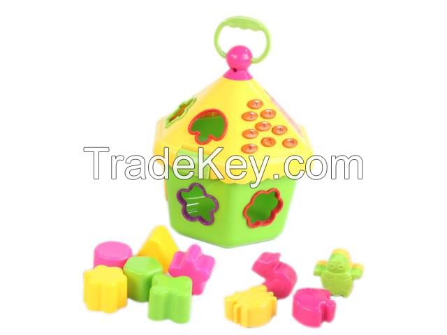 Puzzle blocks toys hexagon house