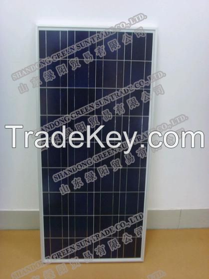 18V 140w-155w poly solar panel with positive tolerance