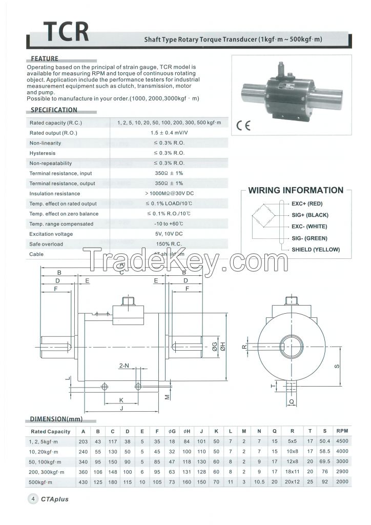 Flange Type Torque Sensor