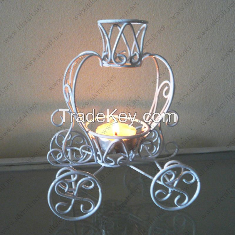 Pumpkin Coach Candle Holder