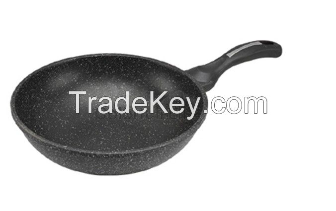 Aluminum die-cast wok pan