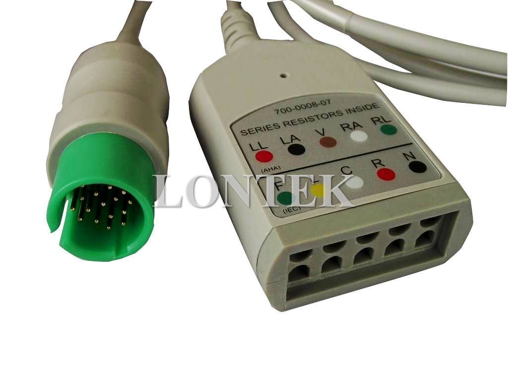 Spacelabs 5 lead patient cable