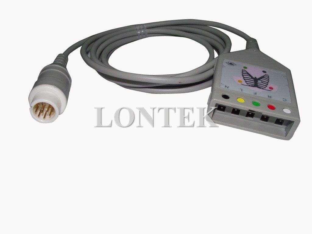 5Lead ECG cable for Philips M1520A, AHA