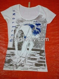 Ladies T-Shirts Printed Ladies T-Shirt from Ready Stock