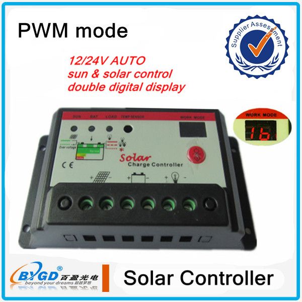 Useful landstar pwm solar charge controller, digital diaplay 15A, 12V/24V