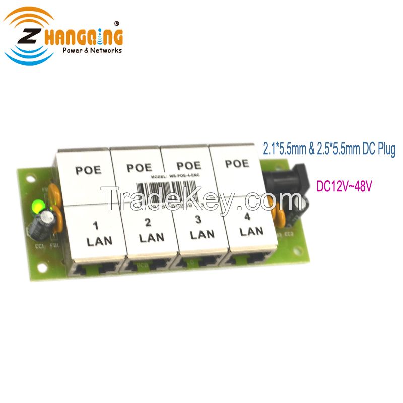 4 Port Passive Power Over Ethernet Injector Module