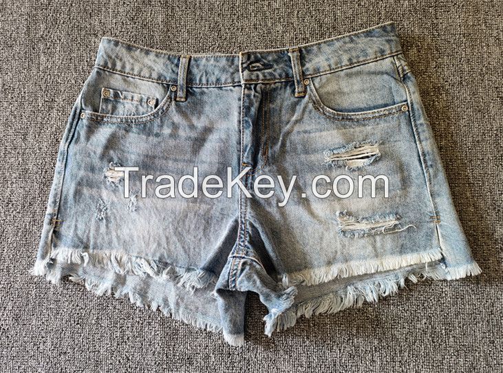 Selling 100% cotton women's jeans shorts