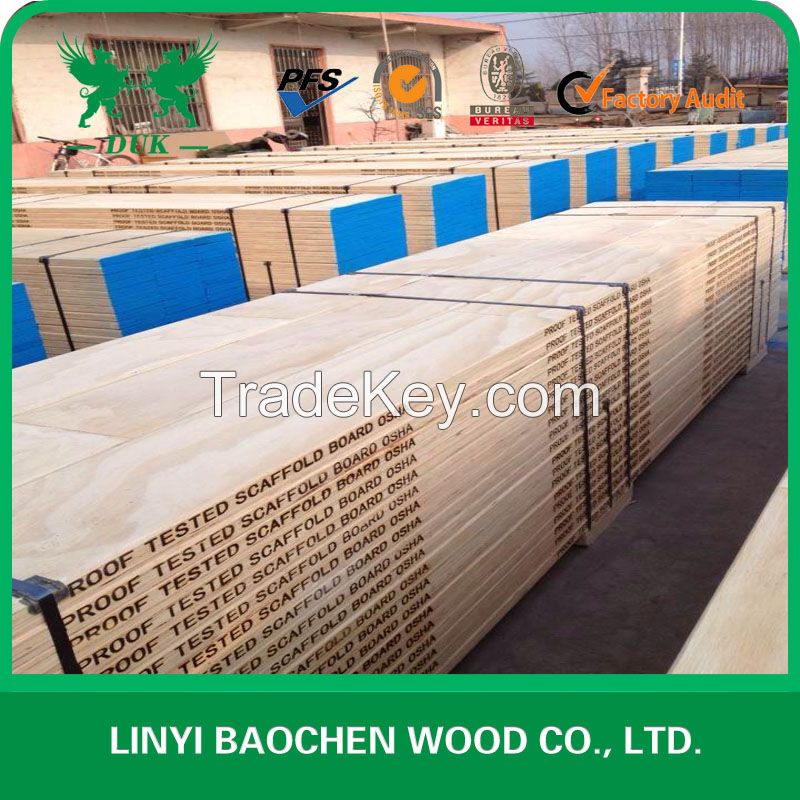 38x225x3900 Construction Usage OSHA CERTIFIED PINE LVL SCAFFOLDING BOARD