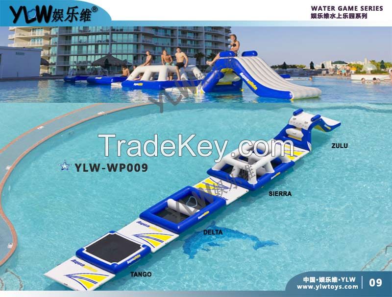 0.9mm PVC tarpolin PLATO water parks, customized made inflatable water toys, Big water floating parks