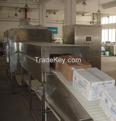 Conveyorized microwave tempering equipment