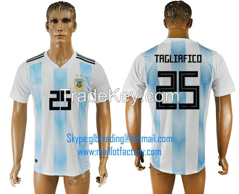 2018 WORLD CUP Argentina home aaa version any name FOOTBALL JERSEY