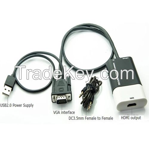 Sell VGA to HDMI converter with audio cable and USB power supply