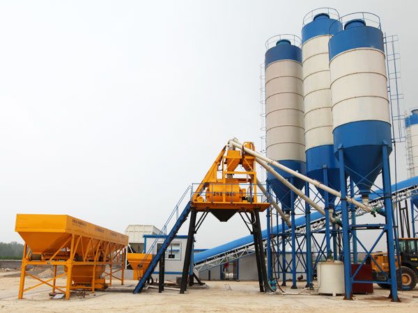 Sell hopper lift concrete batching plant