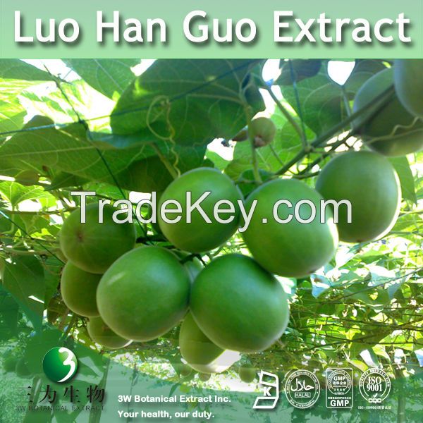 100% Natural Sweetener Luo Han Guo Extract, Monk fruit Extract, Siraitia grosvenorii Extract, Mogroside V 20%-60%