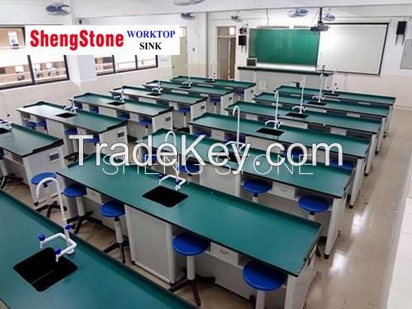 School lab phenolic worktop, double side corrosion resistant physical and chemical board