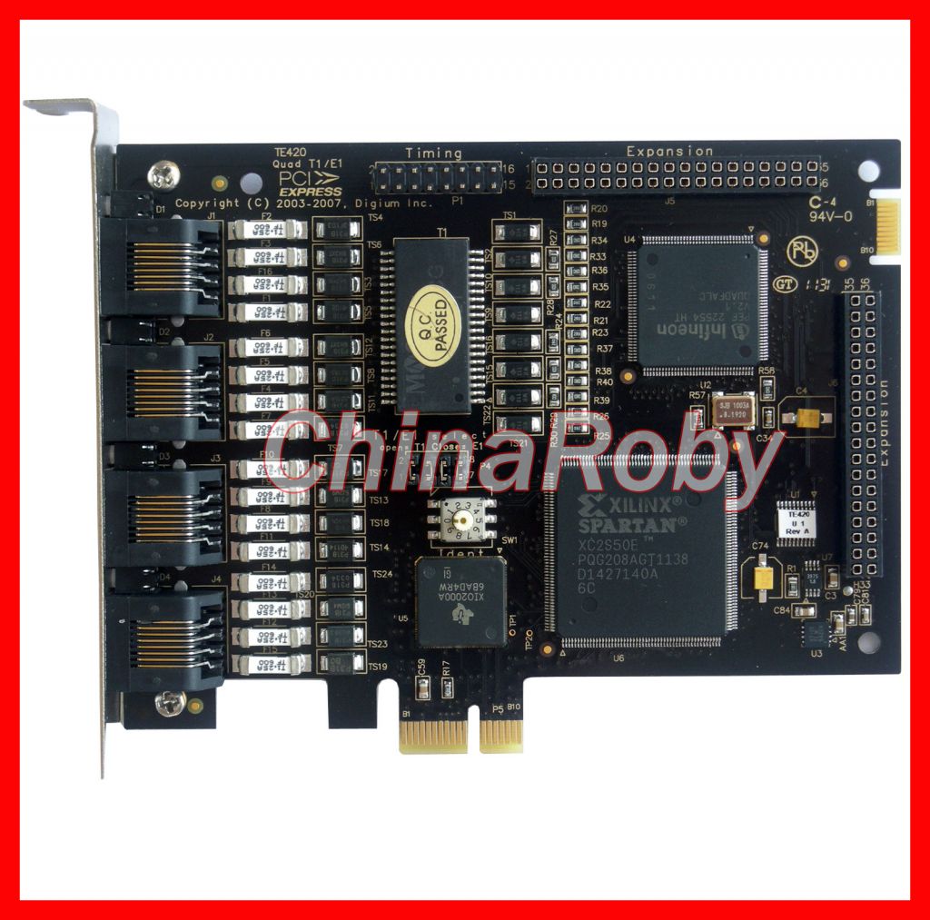 TE220 -  2 port ISDN PRI PCI-E card , Digital T1 card E1 card